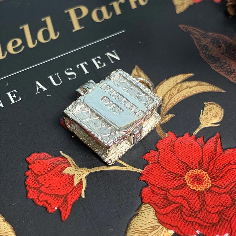 Mansfield Park Silver Book Charm Pendant - JaneAusten.co.uk