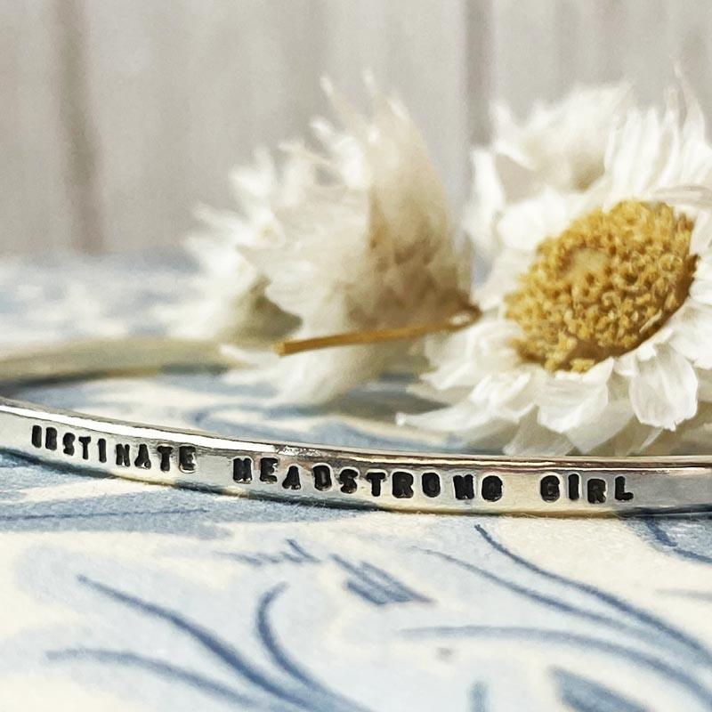 Jane Austen Bracelet - 'Obstinate Headstrong Girl' Quote | Exclusive Collection
